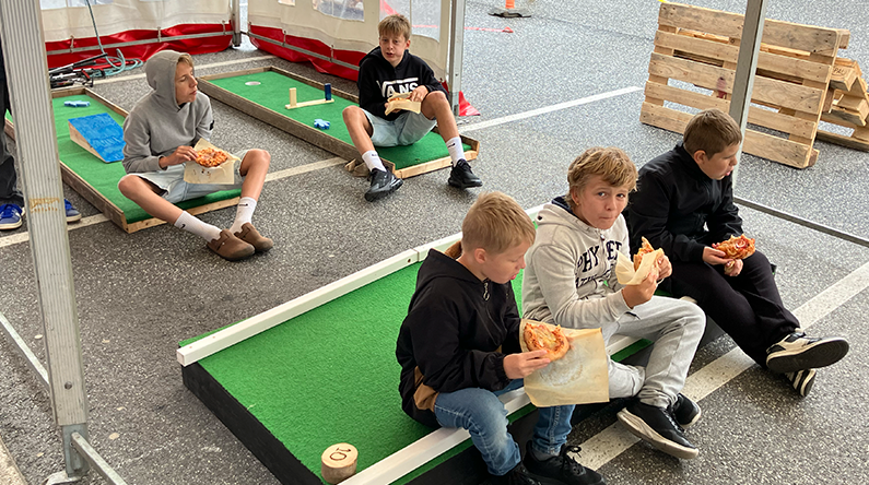 Golf og pizza