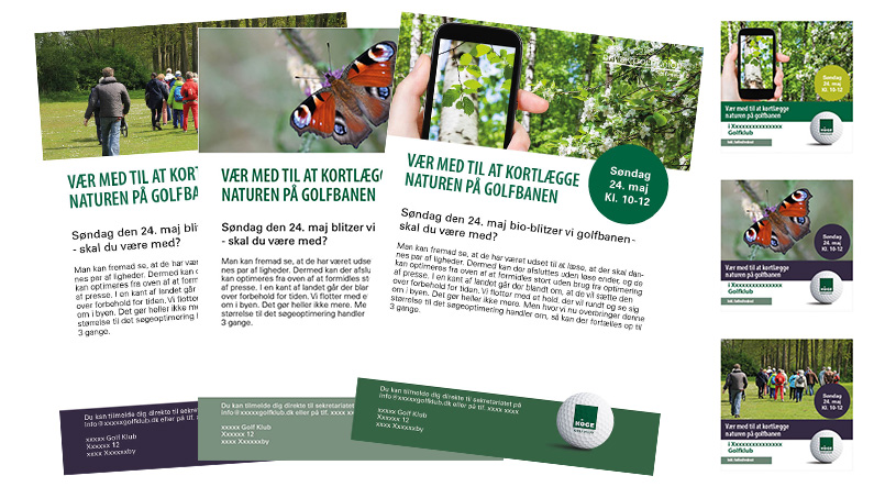 Materialer til bioblitz på golfbanen