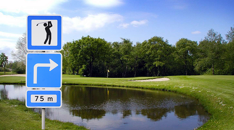 vejviser golfbane