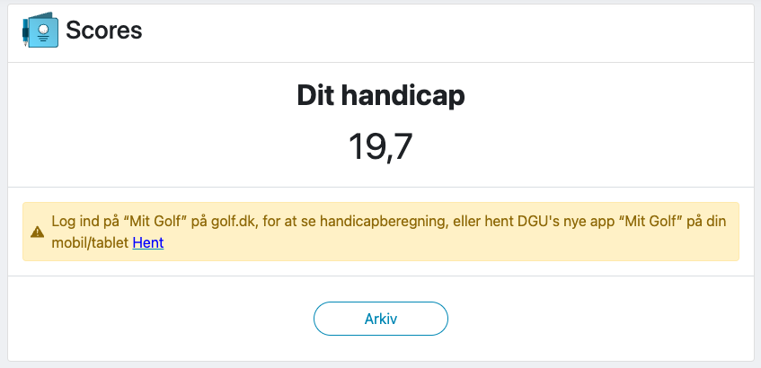 hcp i GolfBox